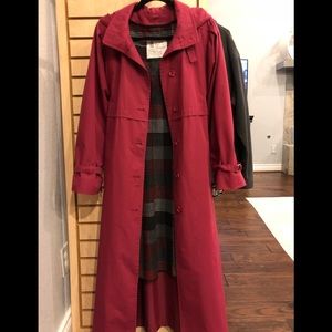 London Fog hooded coat, lined, size 14R
